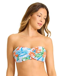 Tommy Bahama Women's Printed Bandeau Neck Swim Top