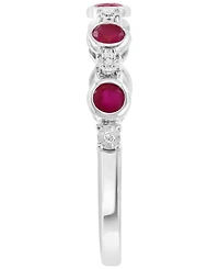 Effy Collection Emerald (3/8 ct. t.w.) & Diamond (0.02 Ring Sterling Silver (Also Available Tanzanite Ruby)