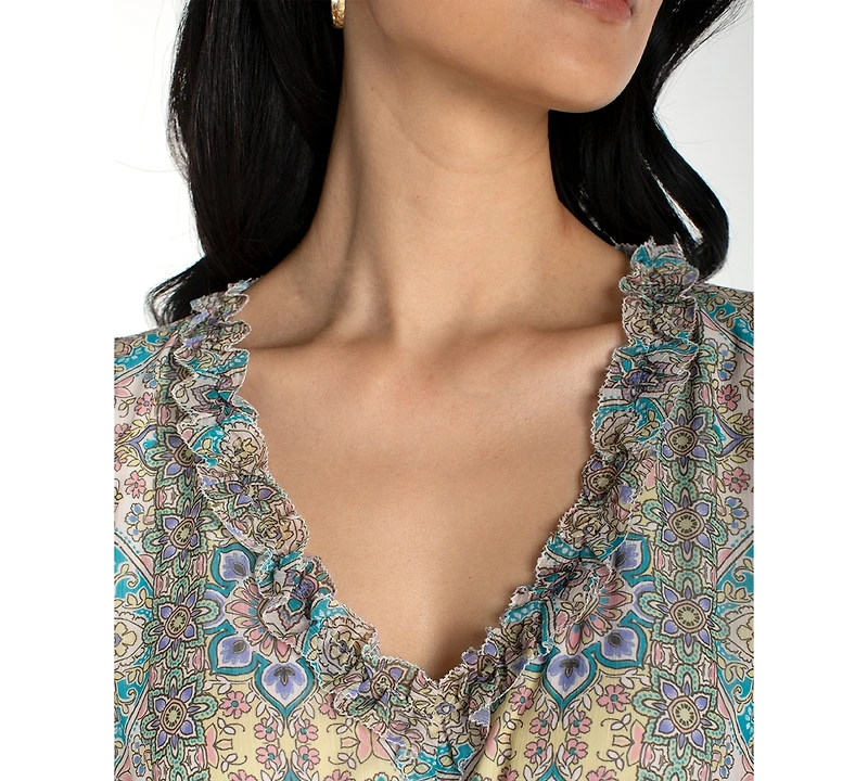 Liverpool Los Angeles Women's Smocked Waist Maxi Dress