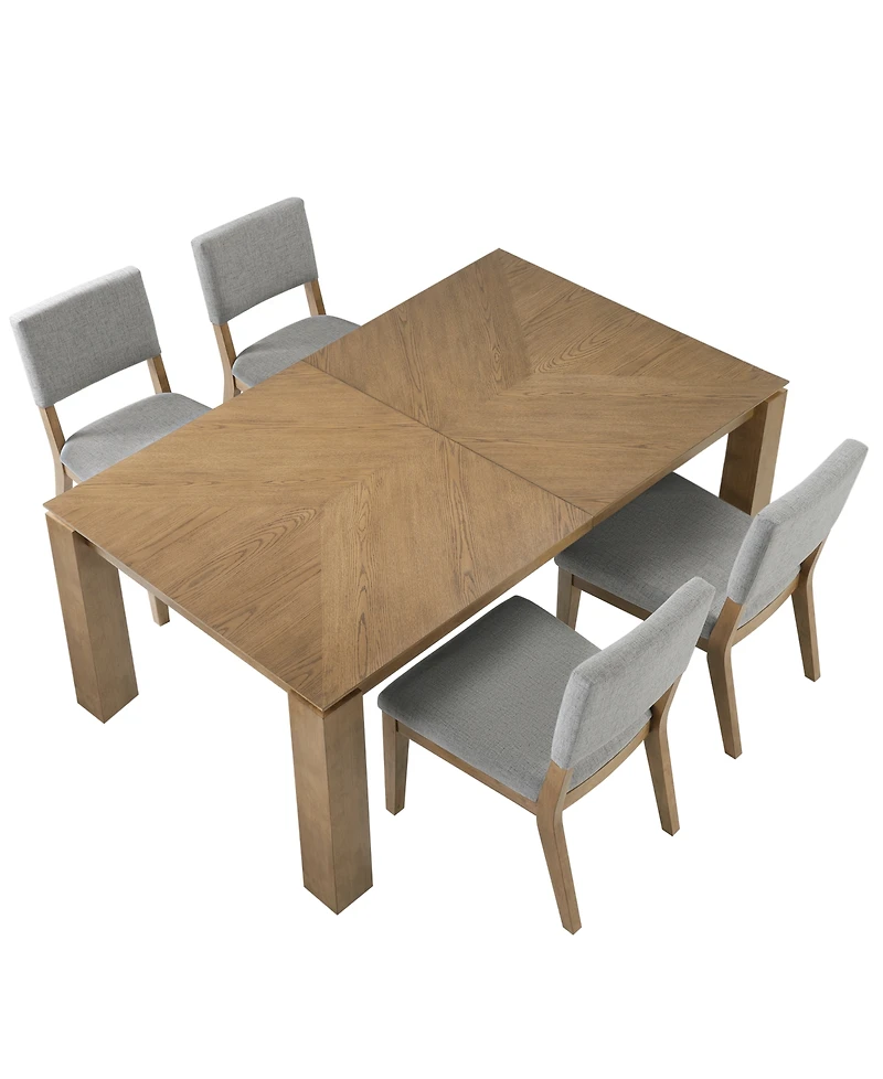 Selby 5-Pc. Dinning Set (1 Dining Table + 4 Chairs)