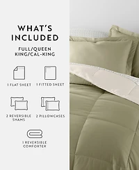 ienjoy Home Bedding Bundle Reversible Pattern -Piece Comforter Set