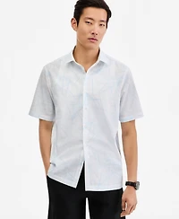 Alfani Men's Danny Abstract Print Short-Sleeve Button-Up Shirt, Macy's Exclusive