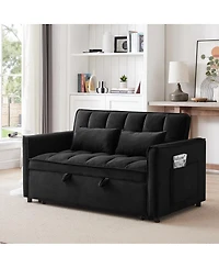 Streamdale Furniture 55-inch 3-in-1 Convertible Sofa Bed with Adjustable Back and Storage
