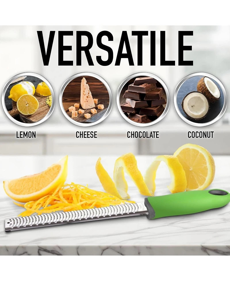 Zulay Kitchen Handheld Stainless Steel Cheese Grater & Zester