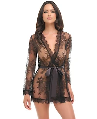 Oh La Cheri Women's Amour Short Lace Robe