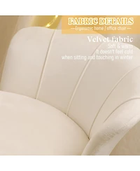 Dyhome Kitchen Chairs Mid-Century Modern Dining Chairs Set of 6, Kitchen Dining Room Chairs, Polyester Upholstered Wishbone Dining Chair