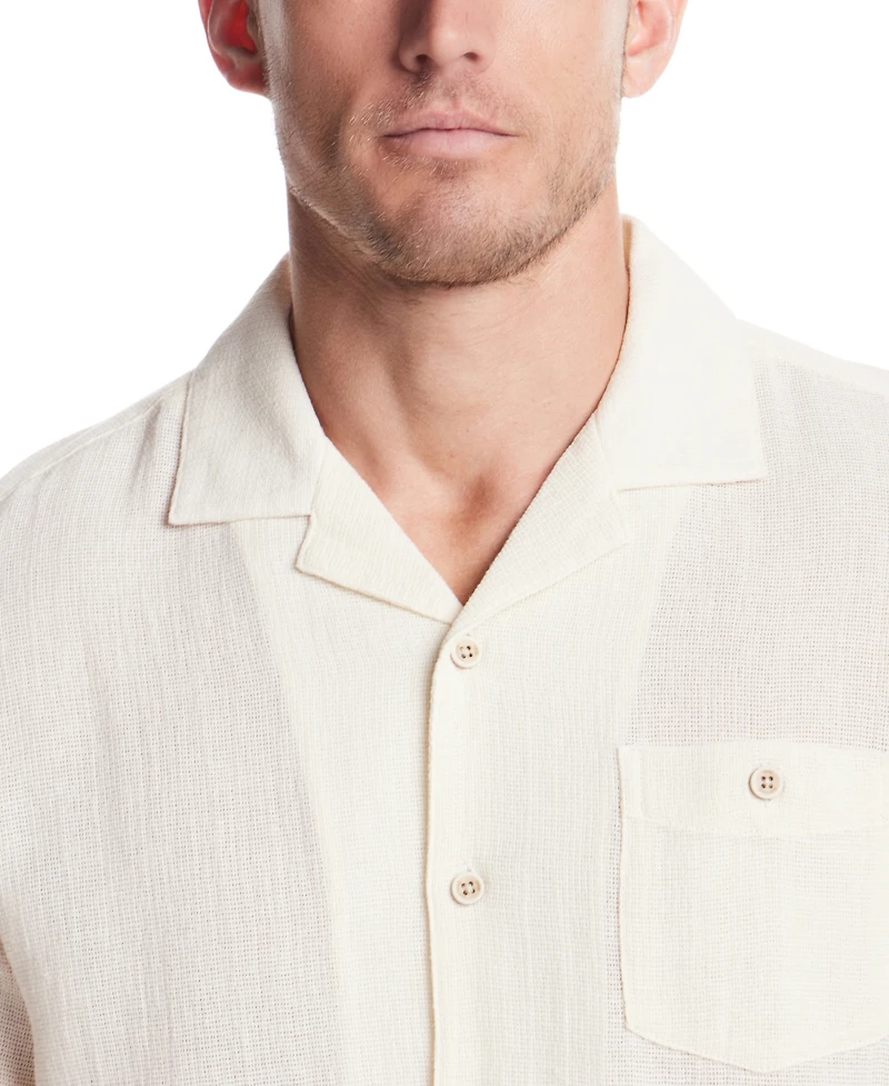 Weatherproof Vintage Men's Airtex Regular-Fit Textured Button-Down Camp Shirt