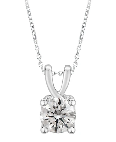 Gia Certified Diamond Solitaire 18" Pendant Necklace (1 ct. t.w.) in 14k White Gold