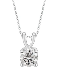 Gia Certified Diamond Solitaire 18" Pendant Necklace (1 ct. t.w.) in 14k White Gold