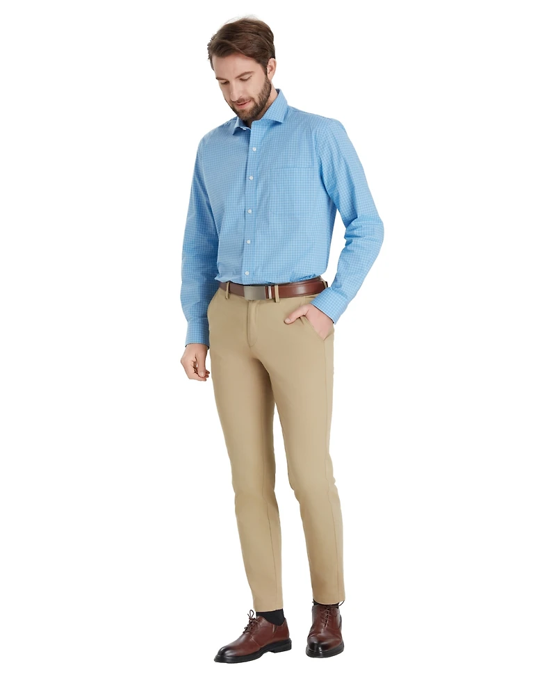 Club Room Men's Poplin Charles Plaid Dress Shirt, Macy's Exclusive