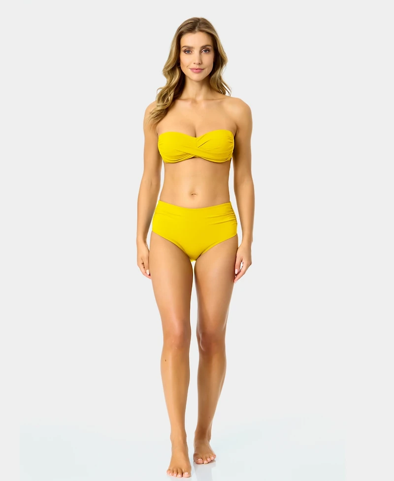 Anne Cole Solid Twist-Front Bikini Top