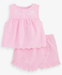 First Impressions Baby Girls' 3M-24M Cotton Scalloped Top & Skort, 2-Piece Set, Macy's Exclusive