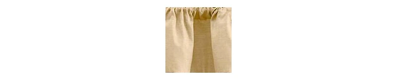 Ellis Curtain Lisa Solid Color Poly Cotton Duck Fabric Lined Scallop Valance 58" x 15" Butter