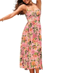 Cupshe Women's Southbound Tropical Midi Beach Dress