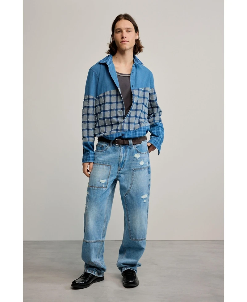 Desigual Men's Patch checks shirt