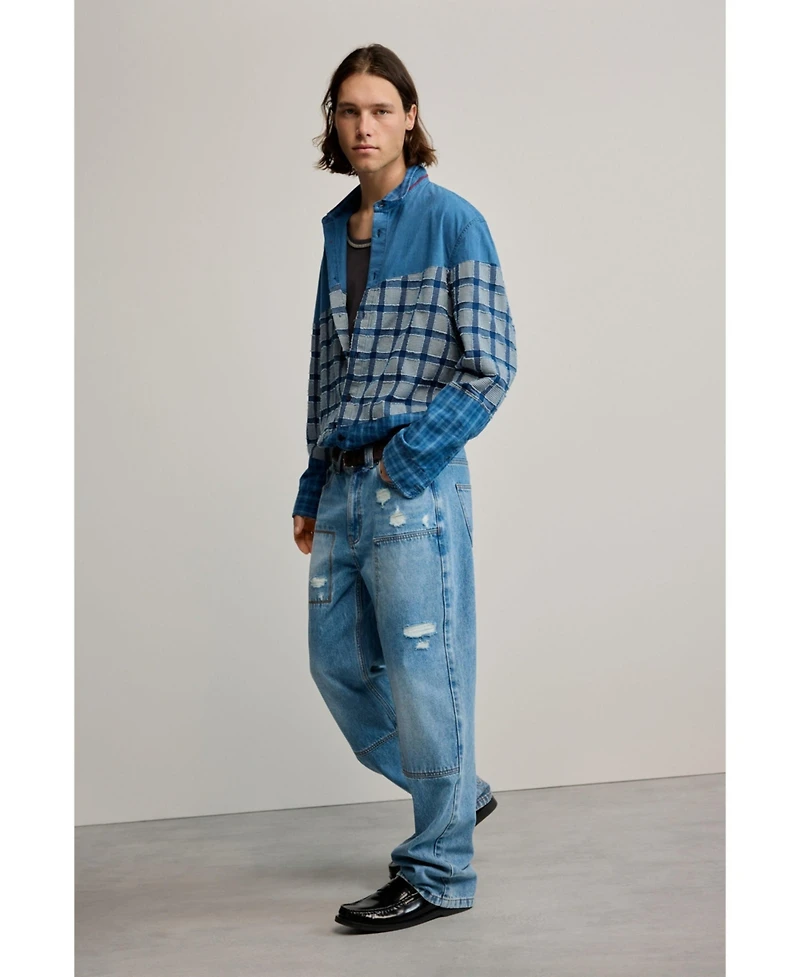 Desigual Men's Patch checks shirt