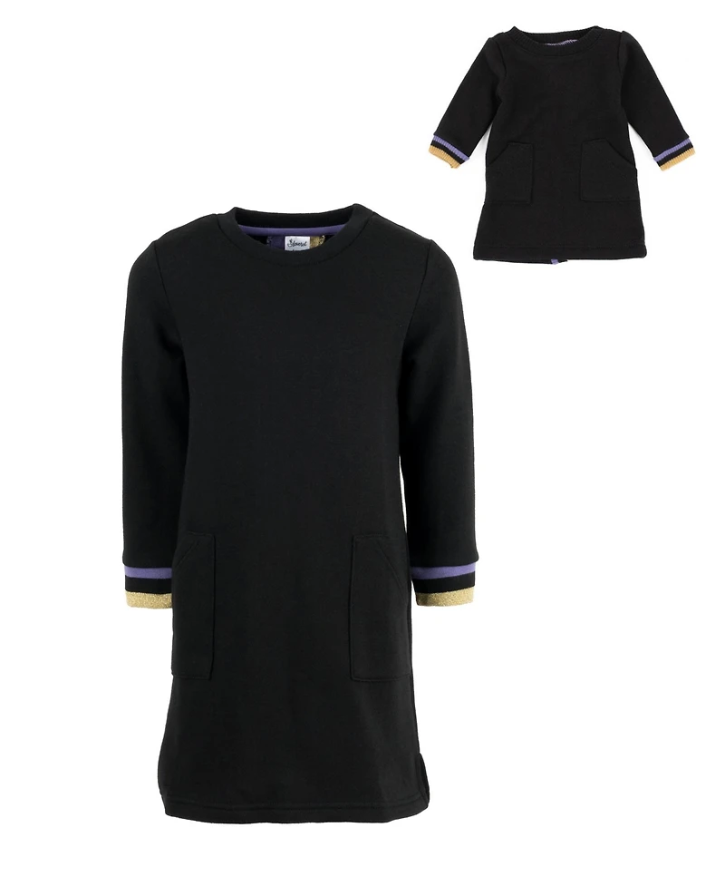 Leveret Toddler Girls Matching Doll Long Sleeve Tunic Sweatshirt Dress