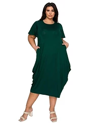 L I V D Plus Liz Flutter Sleeve Pocket Dress