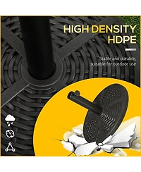 Outsunny 21 lbs. Market Umbrella Base Holder 18" Round Parasol Sd,