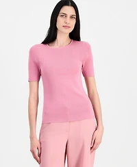 Tahari Asl Women's Short-Sleeve Sweater T-Shirt