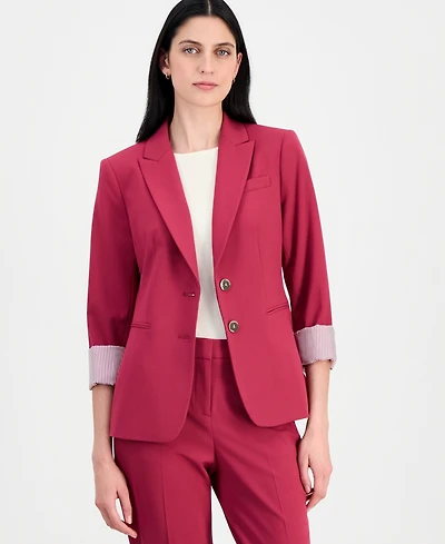 Tahari Asl Women's Two-Button Peak-Lapel Blazer