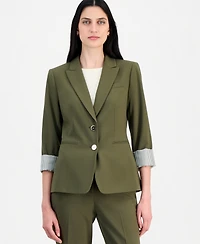 Tahari Asl Women's Two-Button Peak-Lapel Blazer