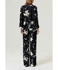 Nocturne Women's Abstract Print Jacquard Blouse