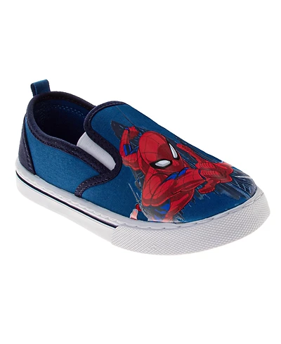 Spider-Man Little Boys SpiderMan Light Up Sneakers Flashing Lights Superhero Design Action Ready Easy On Off Durable