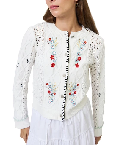 Central Park West Women's Jaden Embroidered Cardi