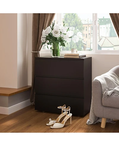 Homsee Nightstand with 3 Drawers,Bedside table,Chest Nightstands