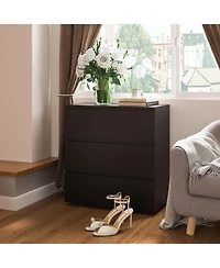 Homsee Nightstand with 3 Drawers,Bedside table,Chest Nightstands