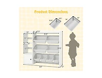 Slickblue Children s Toy Organizer with Bookshelf and Cabinet Door