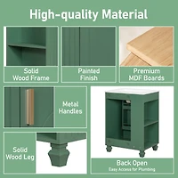 Sillysis Bathroom Vanity with Ceramic Sink, Solid Wood Frame, Soft Closing Door & Side Open Storage for Classic Bathrooms