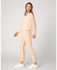 Cable & Gauge Women's Crochet Trim Knit Set