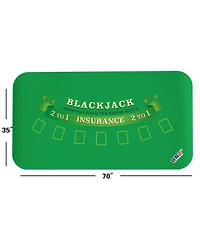 Gse Games & Sports Expert 70" x 35" Casino Blackjack Tabletop Layout Mat with Carrying Bag
