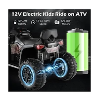 Hongge 12V Kids Ride On Atv 4 Wheeler with MP3 and Headlights