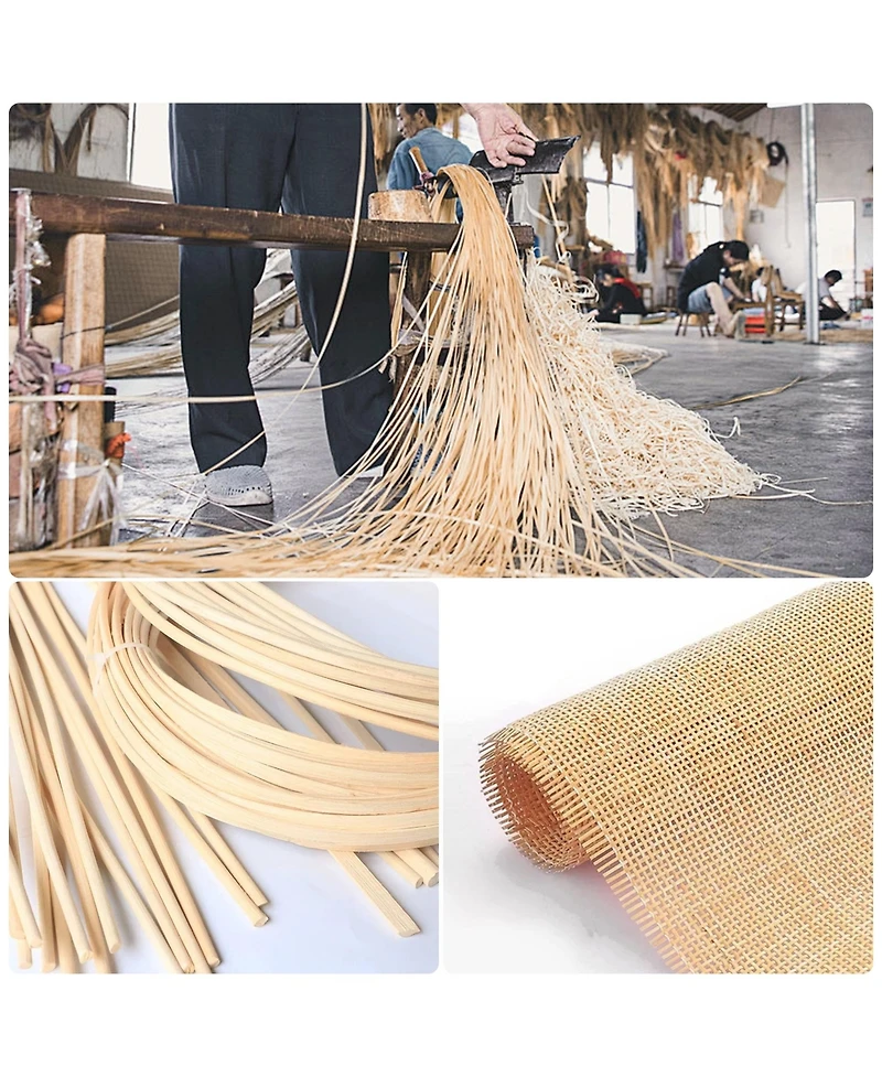 gaomon Wide Wood Chest of Drawers with Rattan Drawers, Drawer Organizer with Sturdy Base