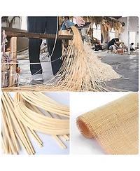 gaomon Wide Wood Chest of Drawers with Rattan Drawers, Drawer Organizer with Sturdy Base