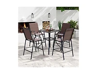 Slickblue Outdoor Fabric Bar Stools Set of 2 with Armrests