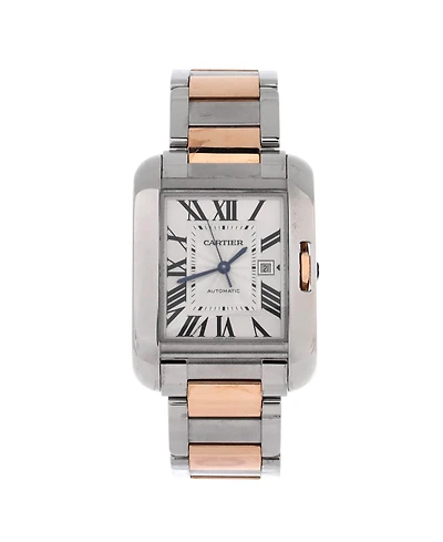 Pre-Owned Cartier Tank Anglaise Automatic Watch in Stainless Steel and Rose Gold 30mm