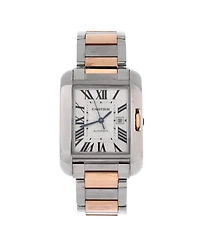 Pre-Owned Cartier Tank Anglaise Automatic Watch in Stainless Steel and Rose Gold 30mm
