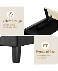 gaomon Bed Frame with Upholstered Headboard, Upholstered Bed Frame, Heavy-Duty Platform Bed Frame with Strong Wood Slats, No Box Spring Needed