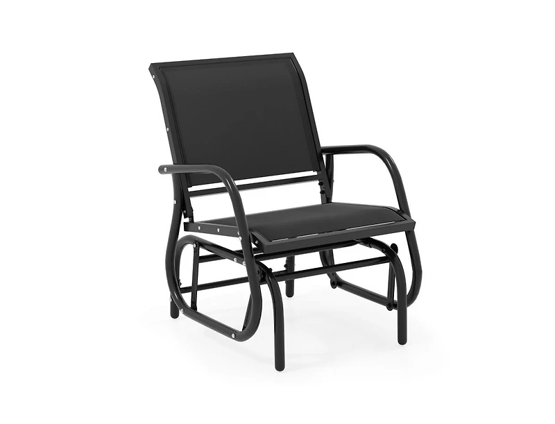 Slickblue Outdoor Single Swing Glider Rocking Chair with Armrest