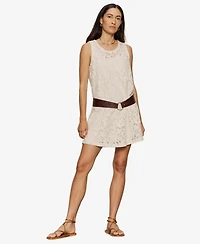 Sanctuary Women's Sleeveless Lace Tank Mini Dress
