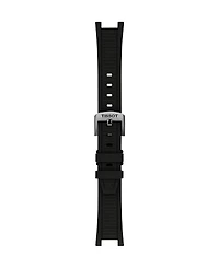 Tissot Unisex Black Dial Rubber Strap Watch, 38mm