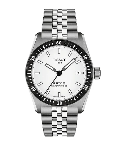 Tissot Unisex Mineral Automatic White Dial Stainless Steel Watch, 38mm