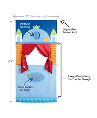 Haba Doorway Puppet Theater - Space Saver with Adjustable Rod
