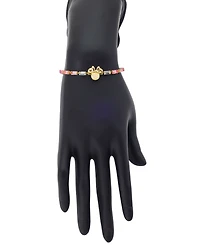 Disney Minnie Mouse Pink Ombre Baguette Crystal Bolo Bracelet