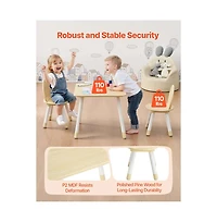 Slickblue Toddler Art Table and Chair Set with Rounded Edges