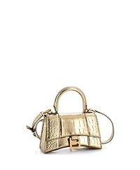 Pre-Owned Balenciaga Xs Hourglass Top Handle Bag Embossed Leather